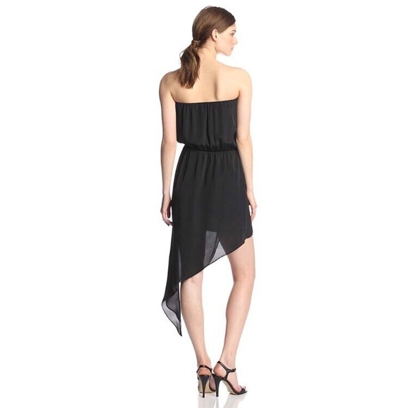BCBGeneration Dress M NWT Asymmetrical Hem Strapless Black LBD Cocktail Event - Picture 7 of 7
